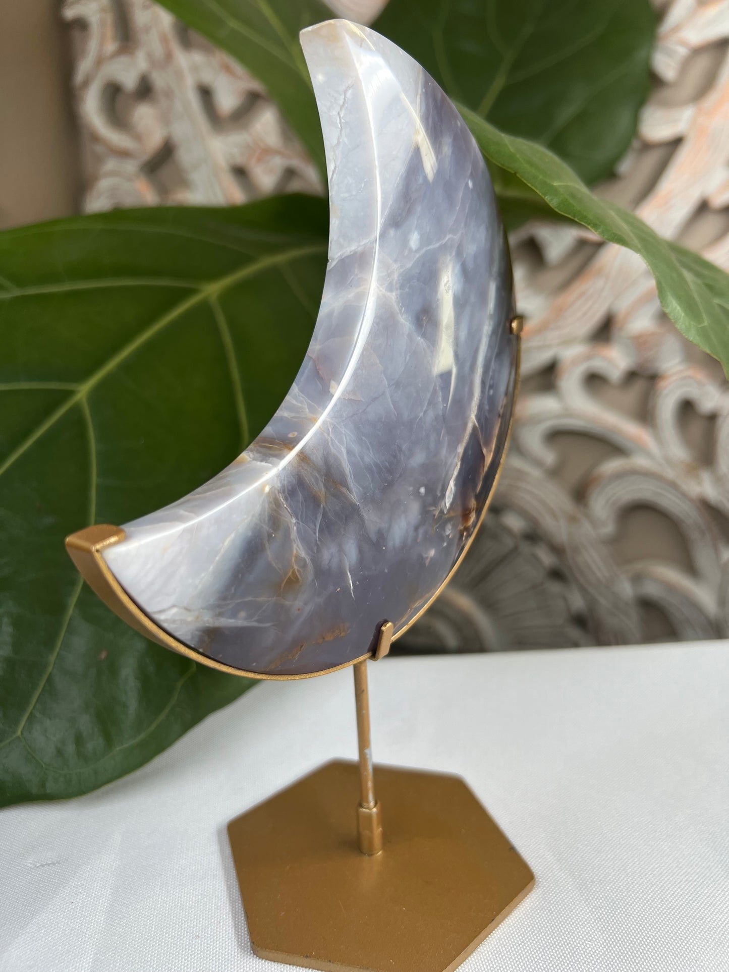 Purple Chalcedony Moon