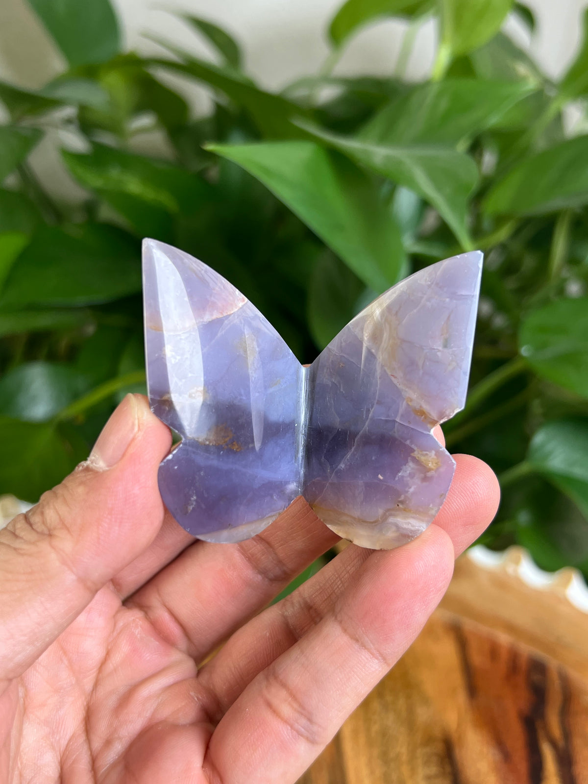 Purple Chalcedony 3D Butterfly: TP