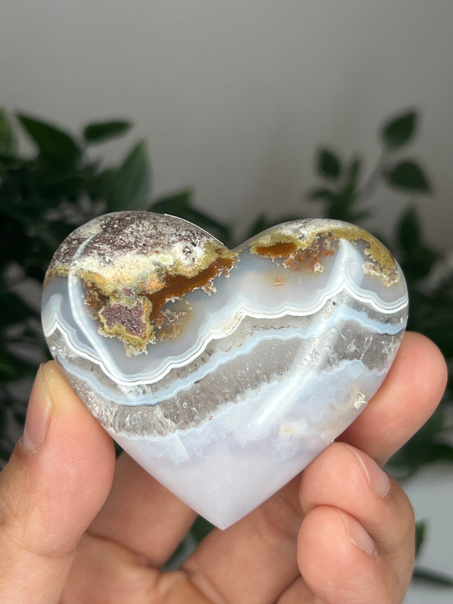 Scenic Moss Agate Heart
