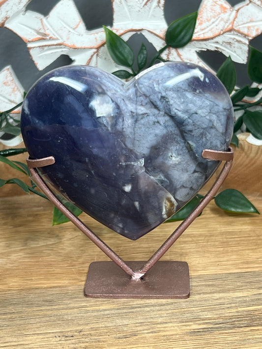 Purple Chalcedony Heart