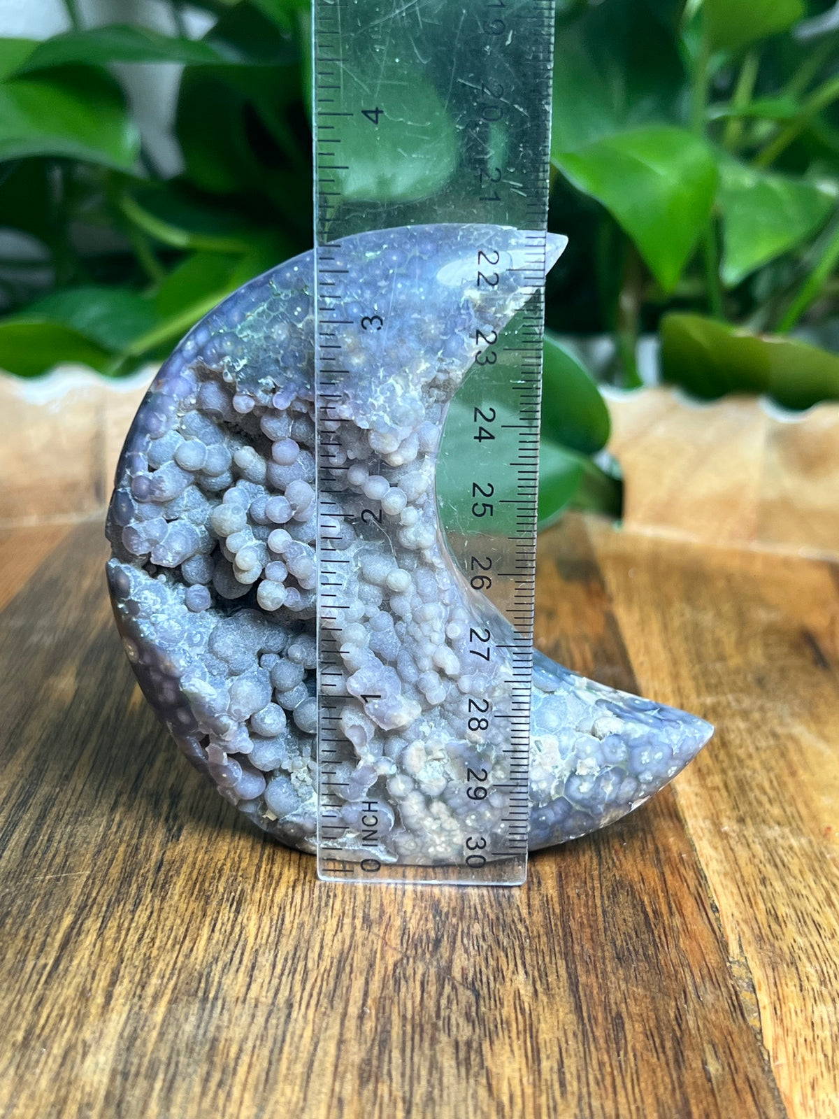 Grape Agate Self Standing Moon: GC