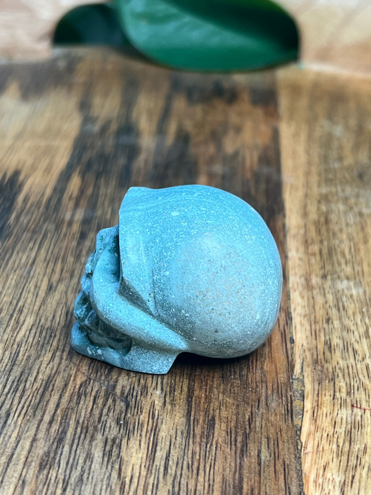 Blue Green Jasper Mini Skull: H