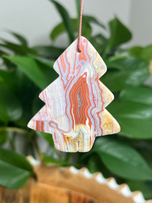 Crazy Lace Agate Ornament Tree: LA