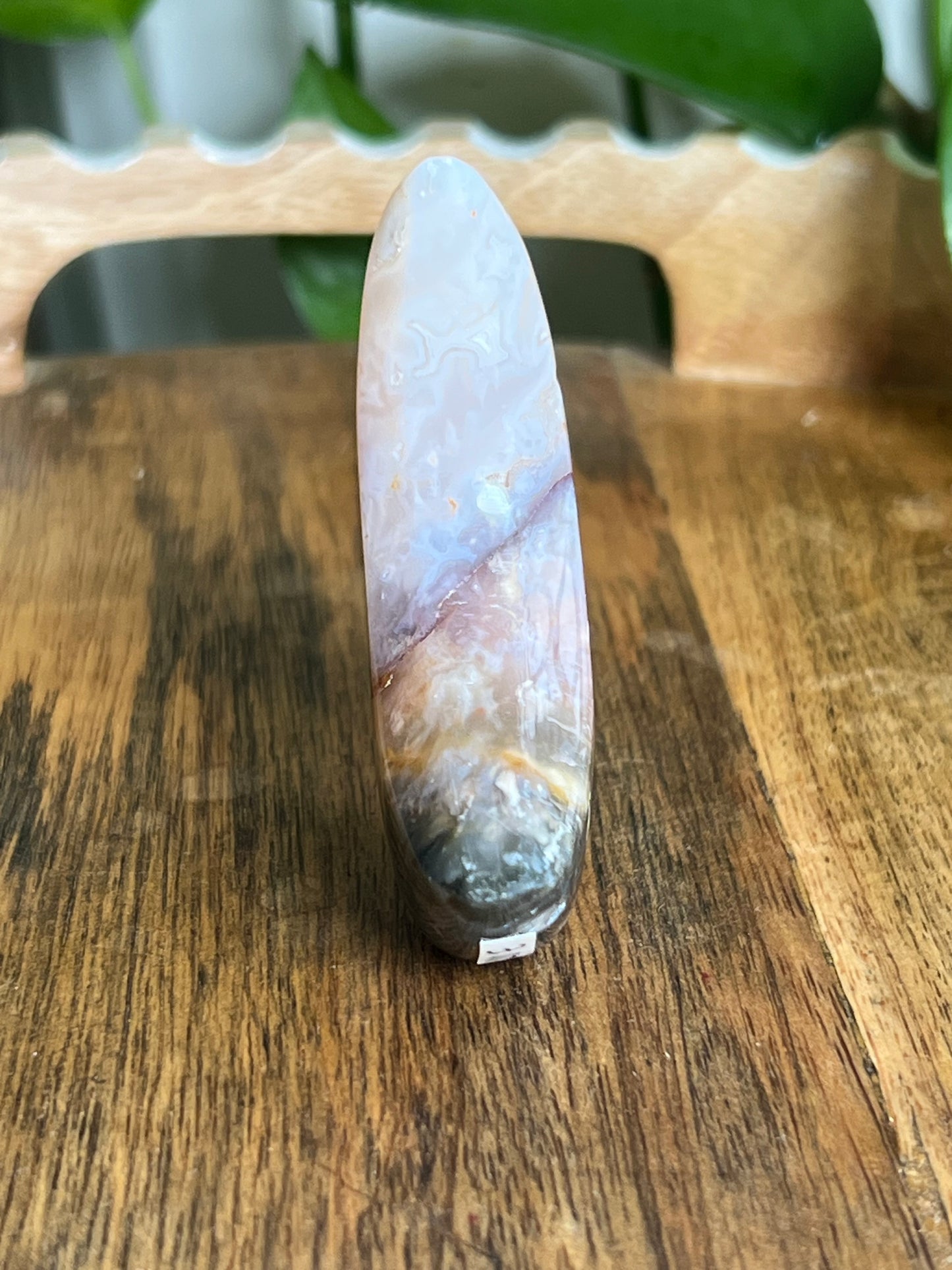 Rainbow Plume Agate Moon E