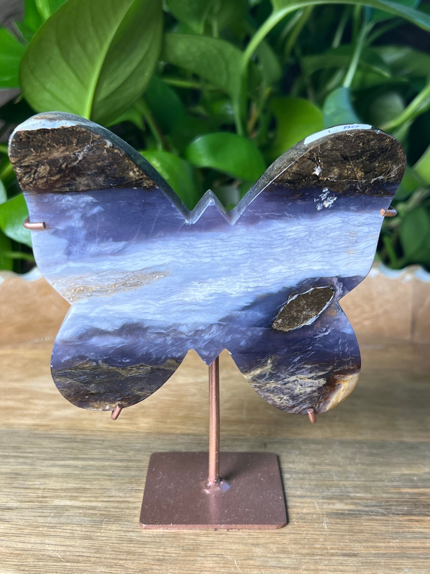 Purple Chalcedony Butterfly