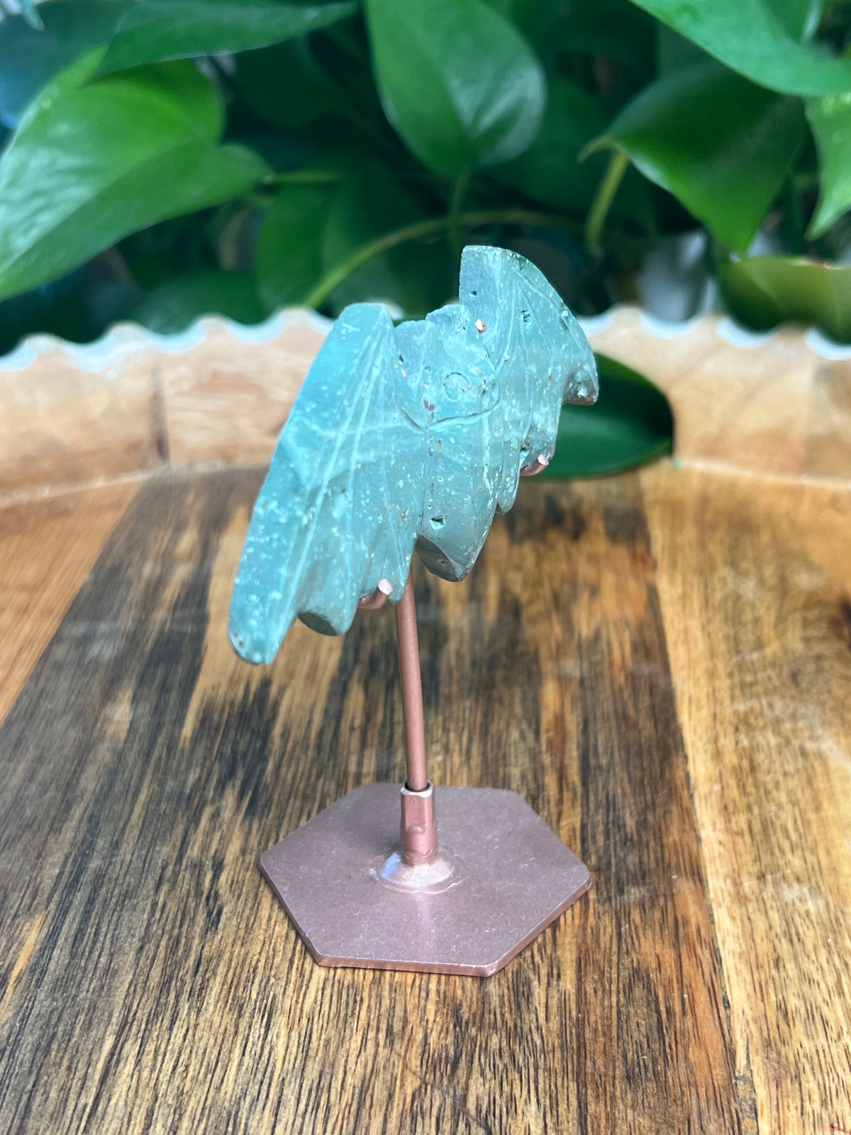 Blue Green Jasper Bat: CK