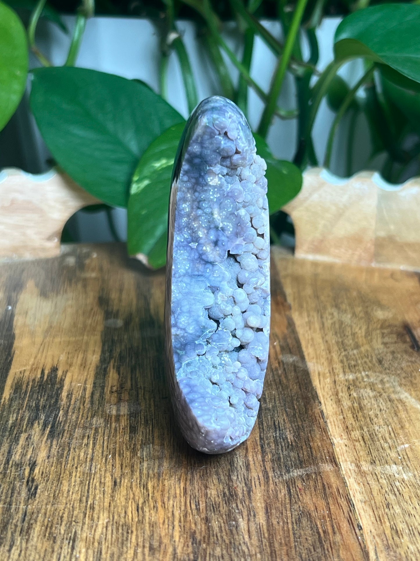 Grape Agate Self-Standing Moon: GB