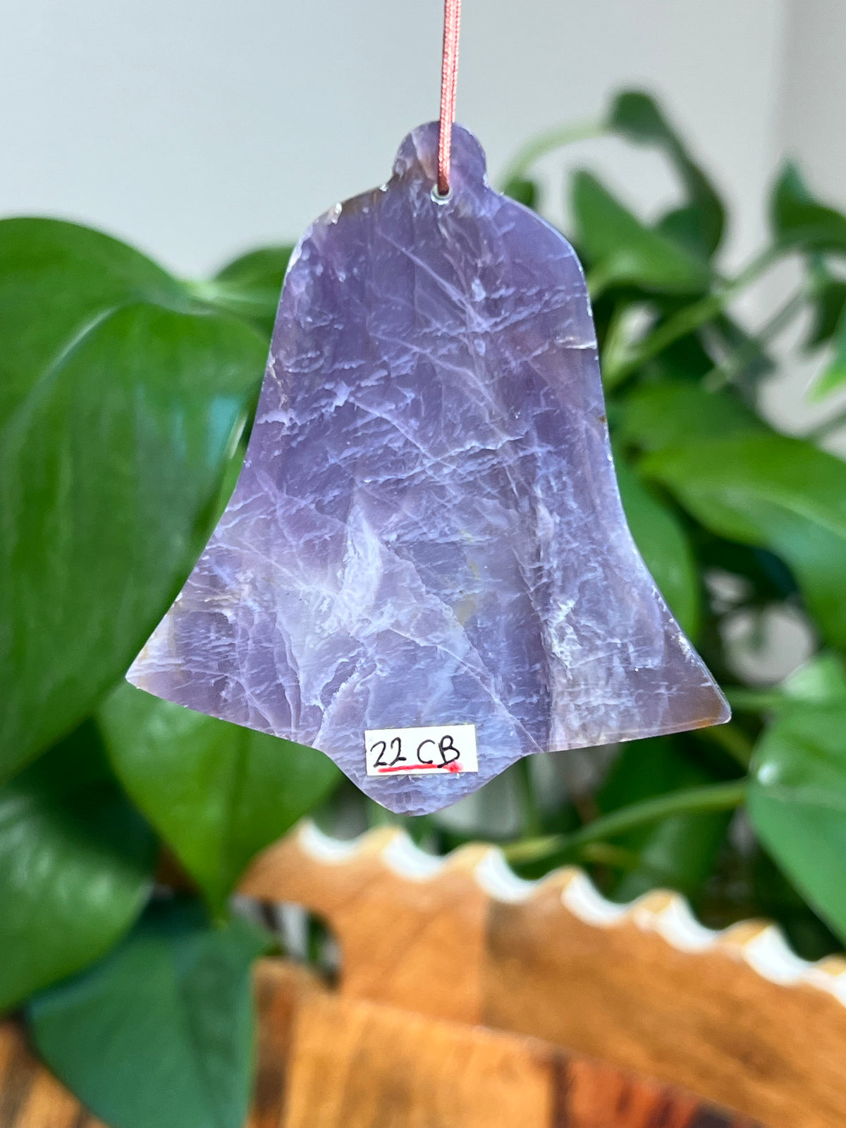 Purple Chalcedony Bell Ornaments