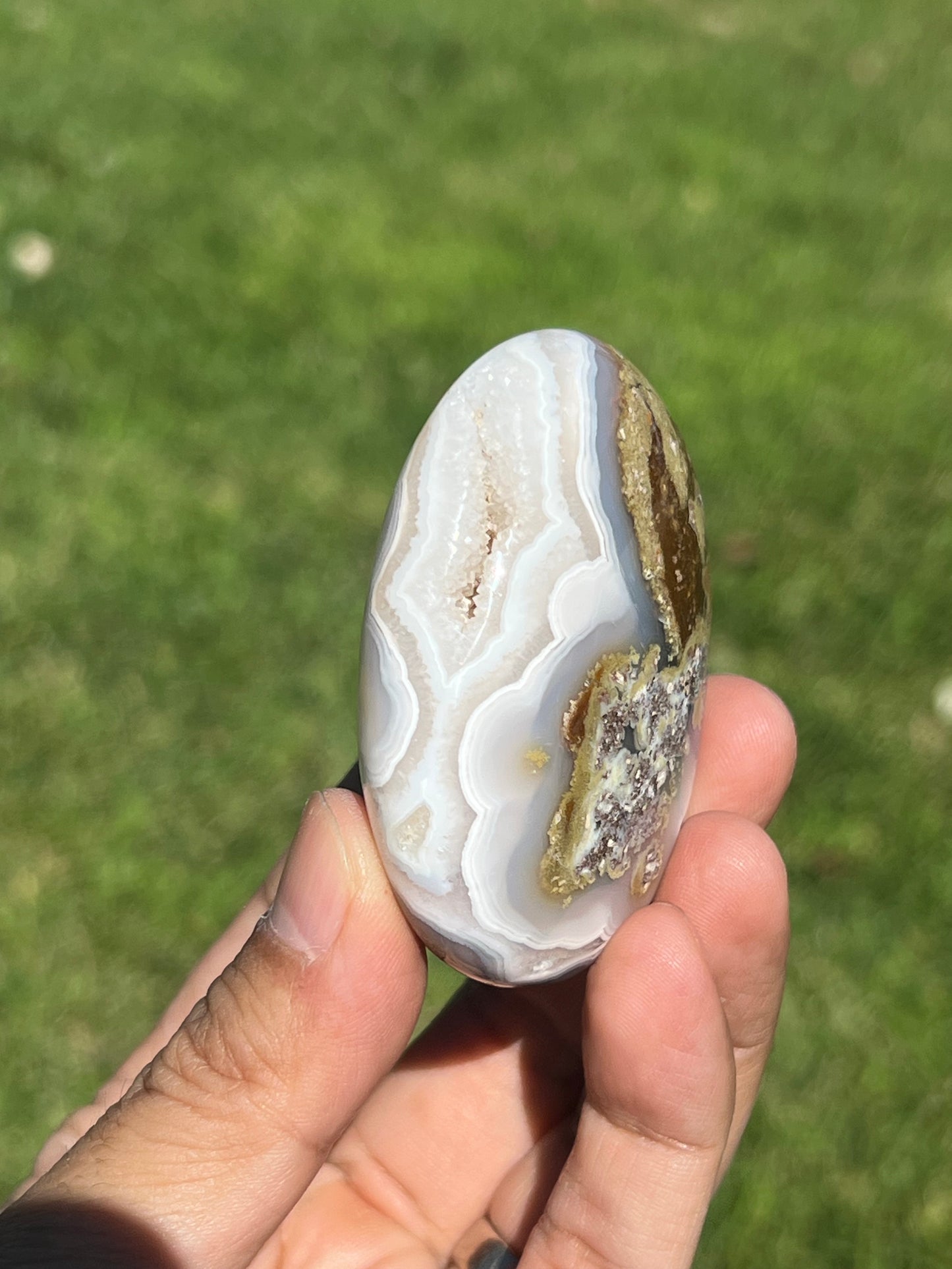 Scenic Moss Agate Palmstone BL