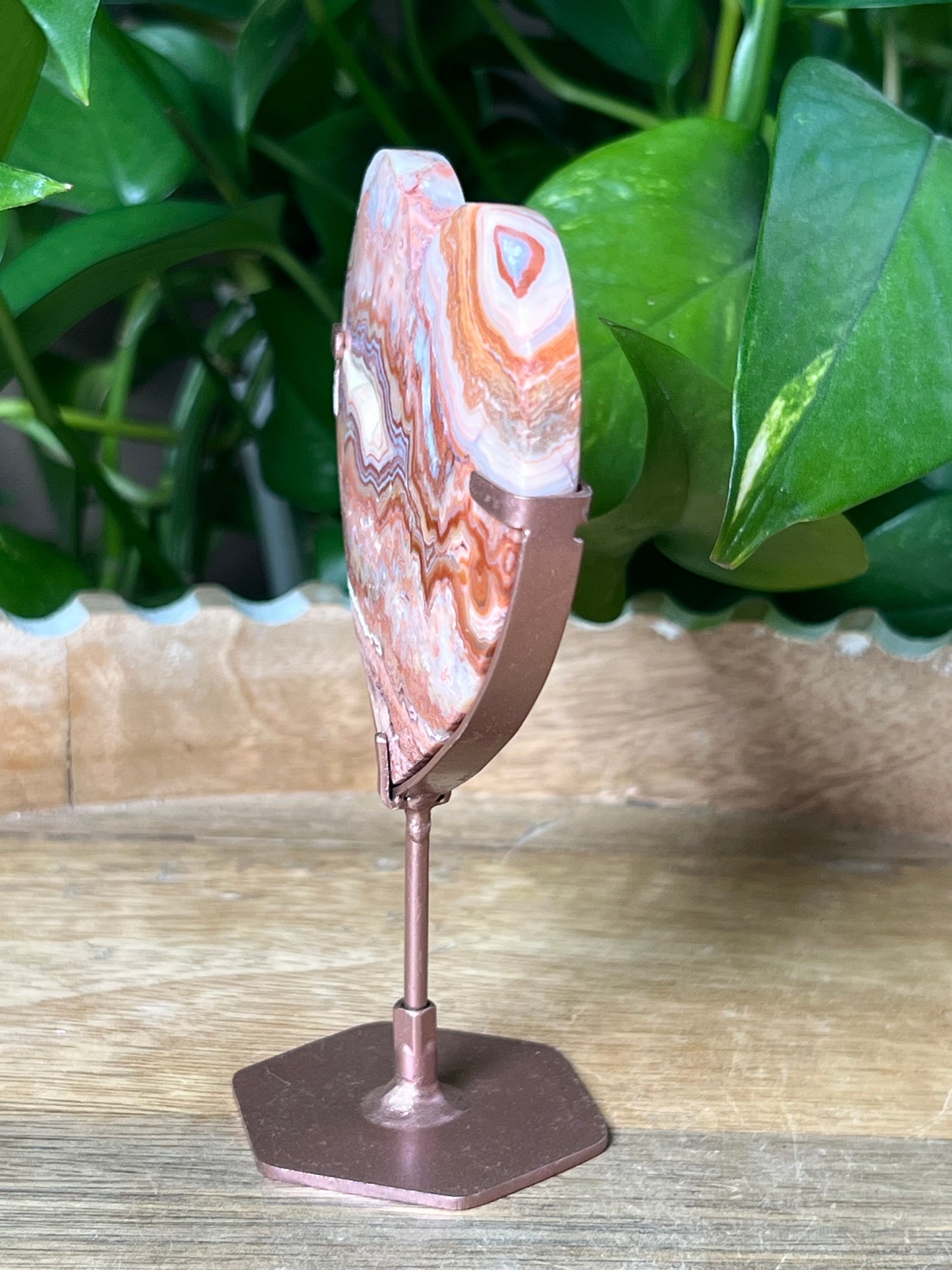 Crazy Lace Agate Heart