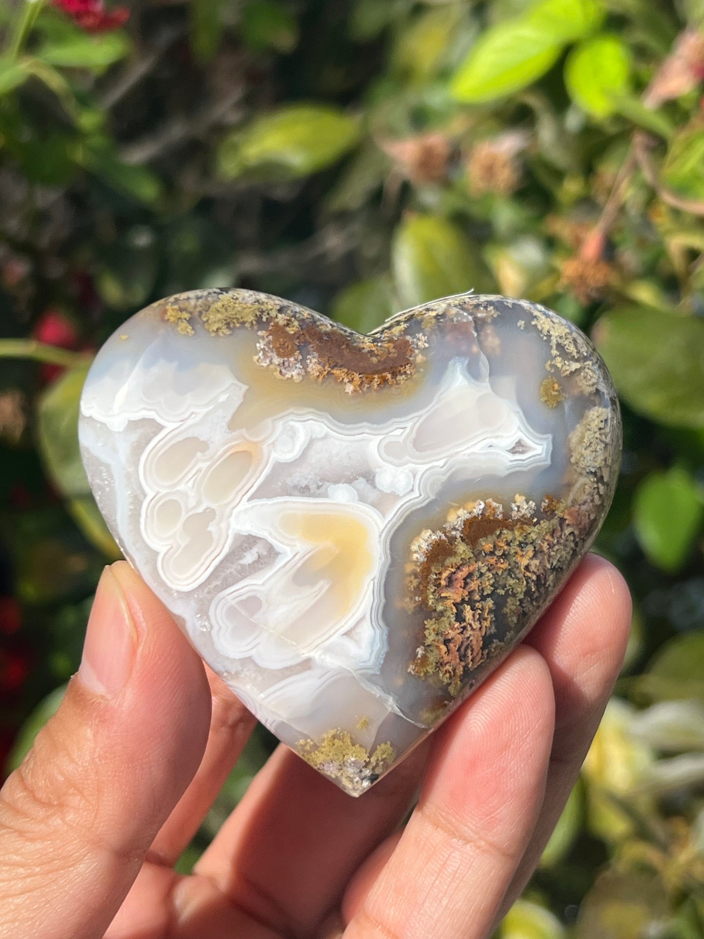 Scenic Moss Agate Heart AK