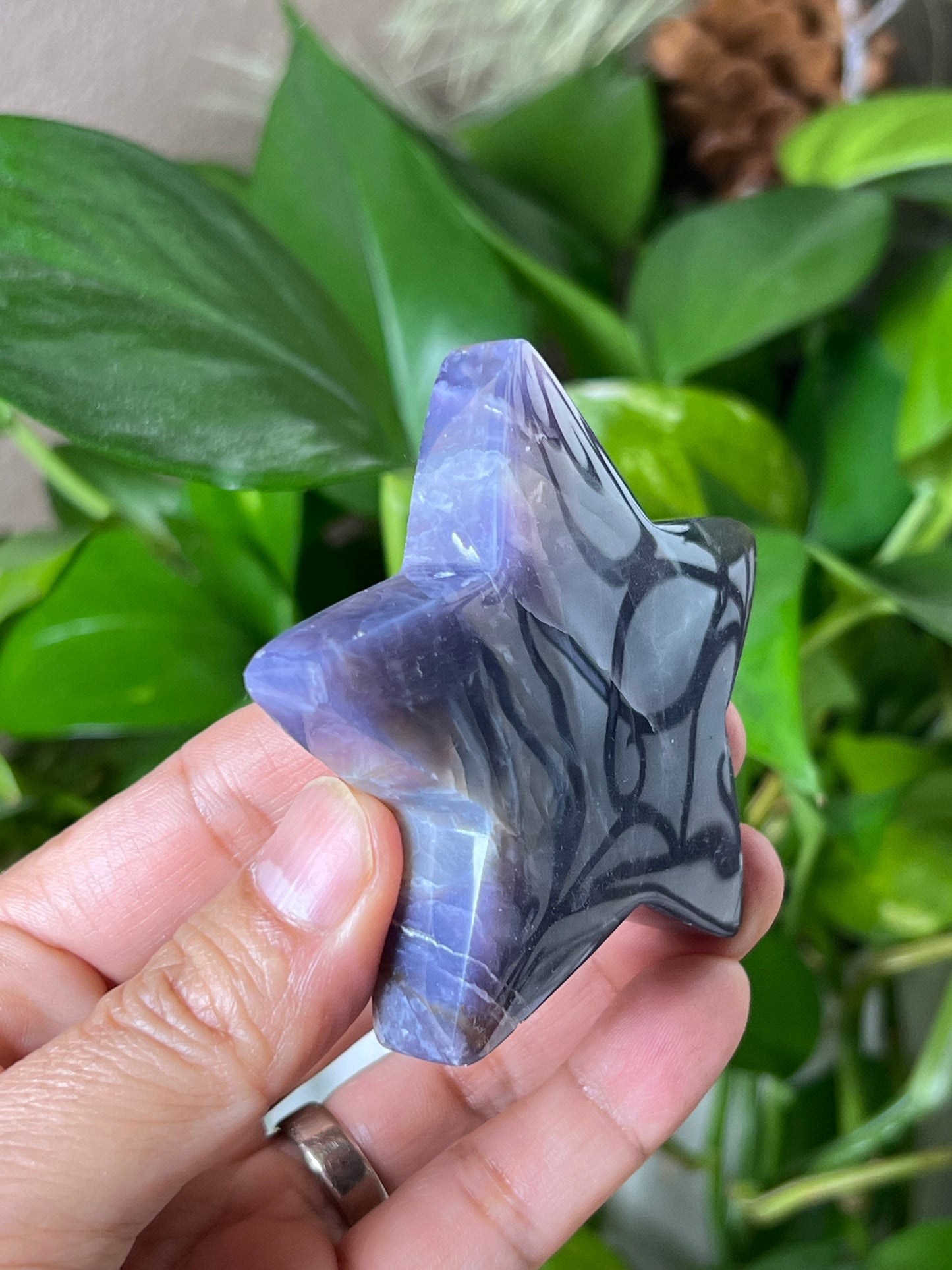 Purple Chalcedony Star