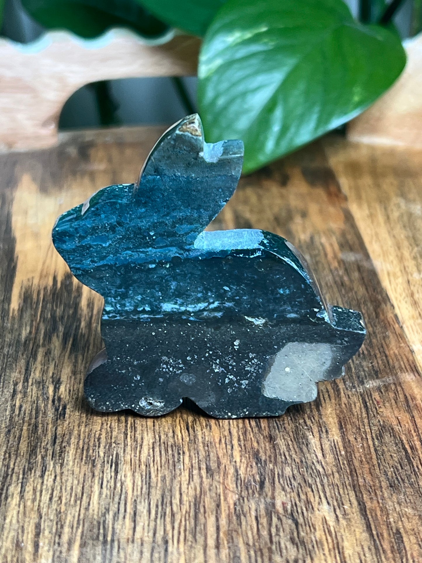 Blue Green Jasper Bunny: KX