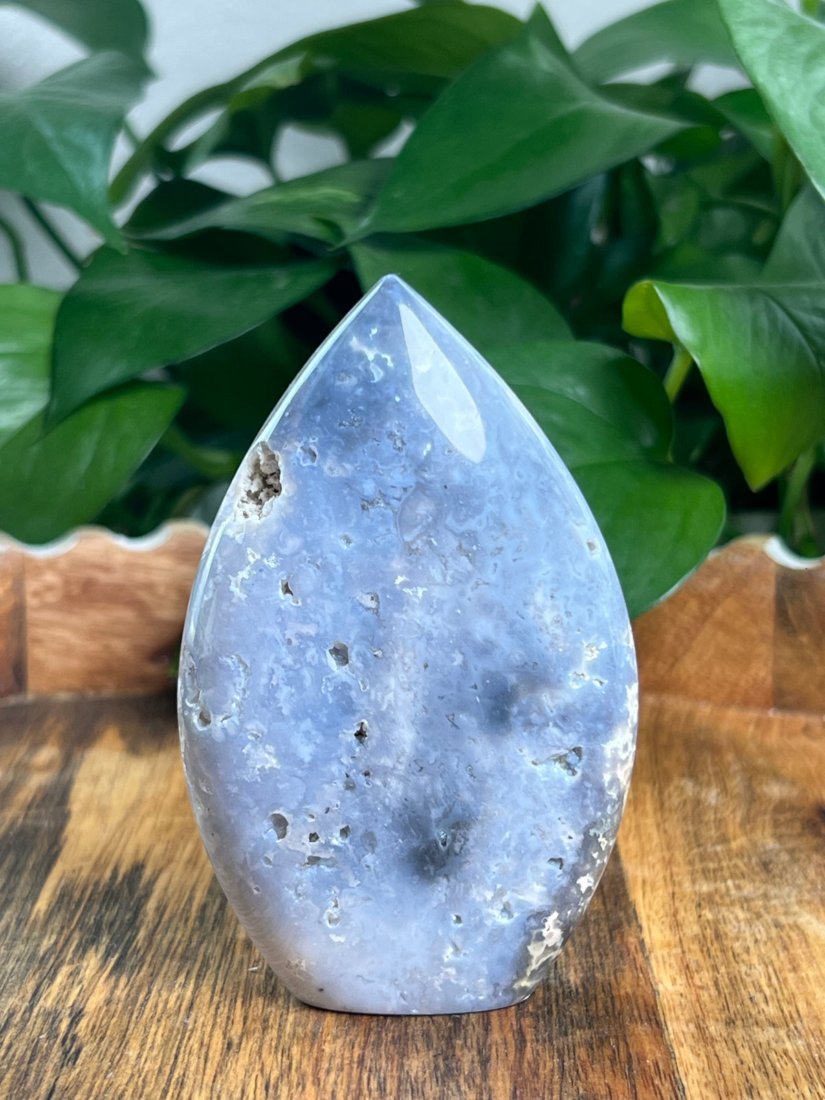 Blue Plume Agate Flame: EX