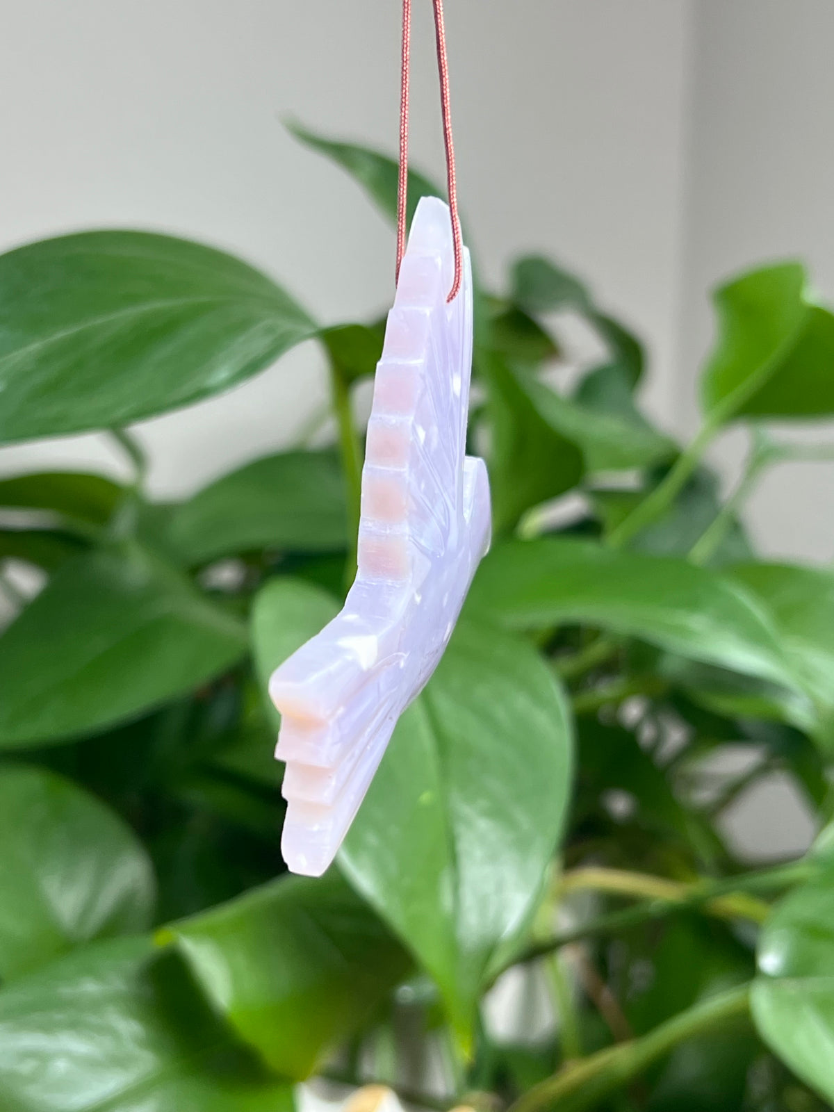 Purple Chalcedony Ornament Hummingbird: D