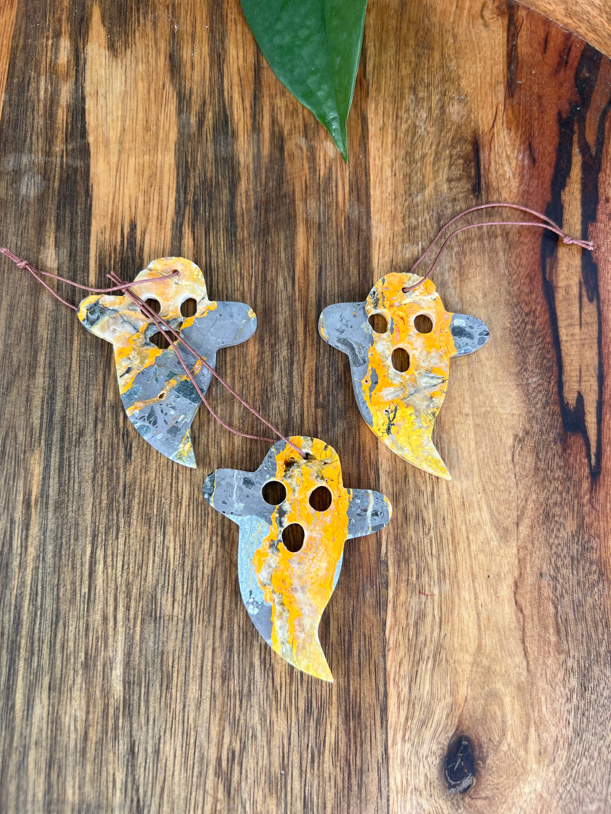 Bumblebee Jasper Ghost Ornaments