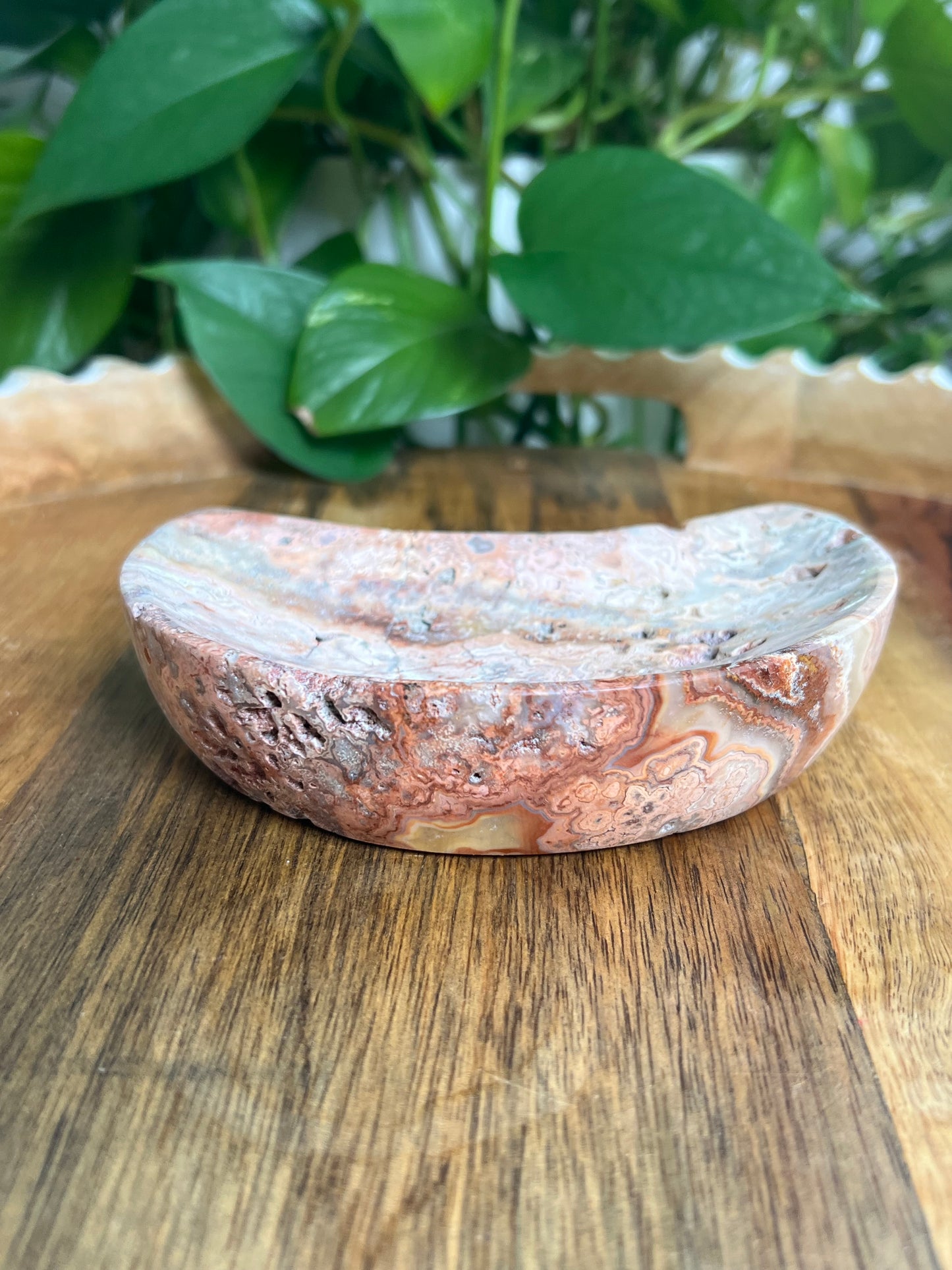 Crazy Lace Agate Moon Bowl: E