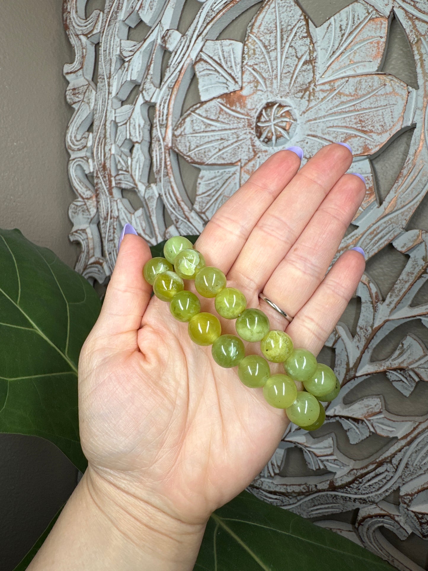 Idocrase Beaded Bracelet (12mm)