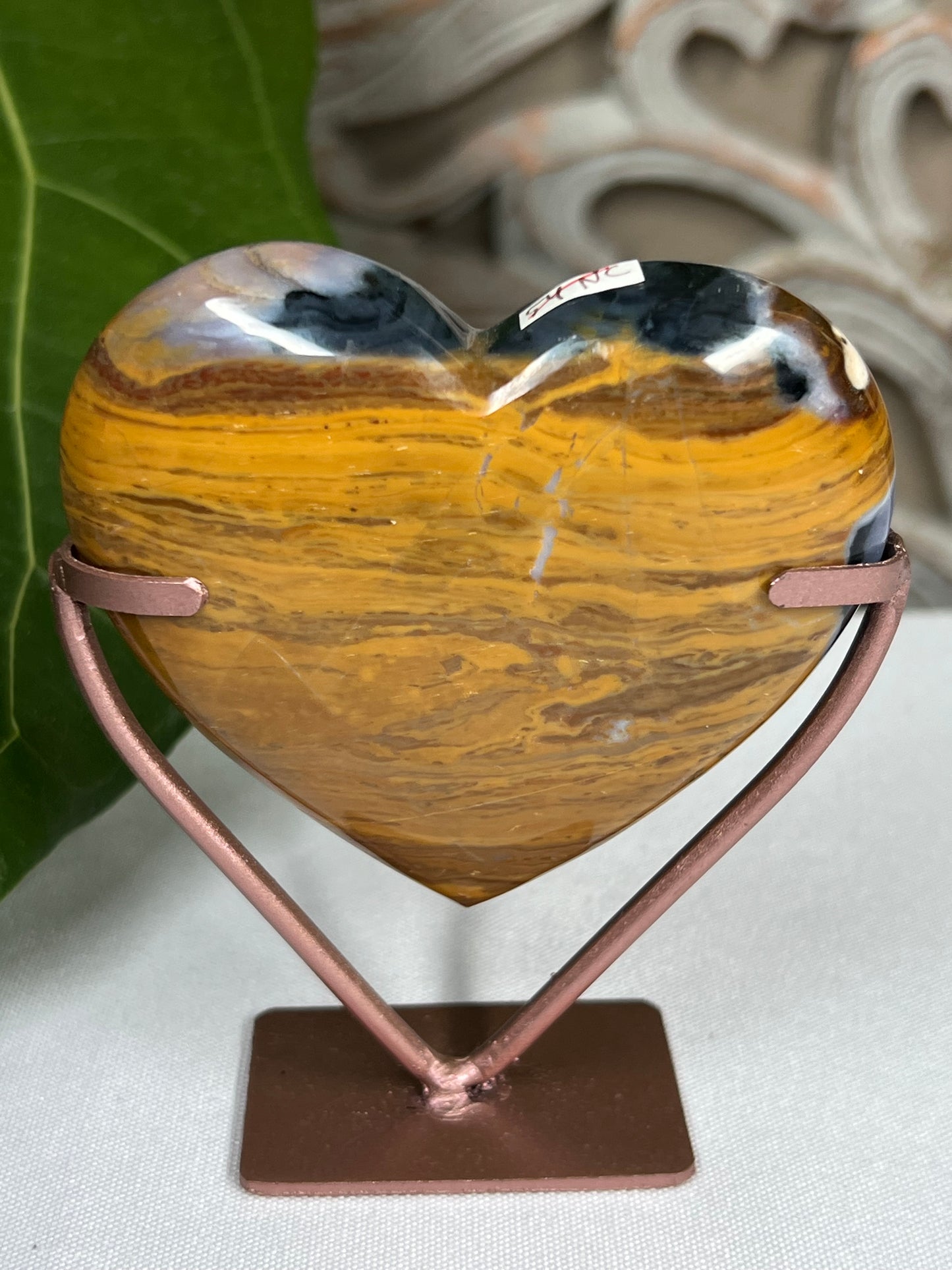 Milky Jasper Heart