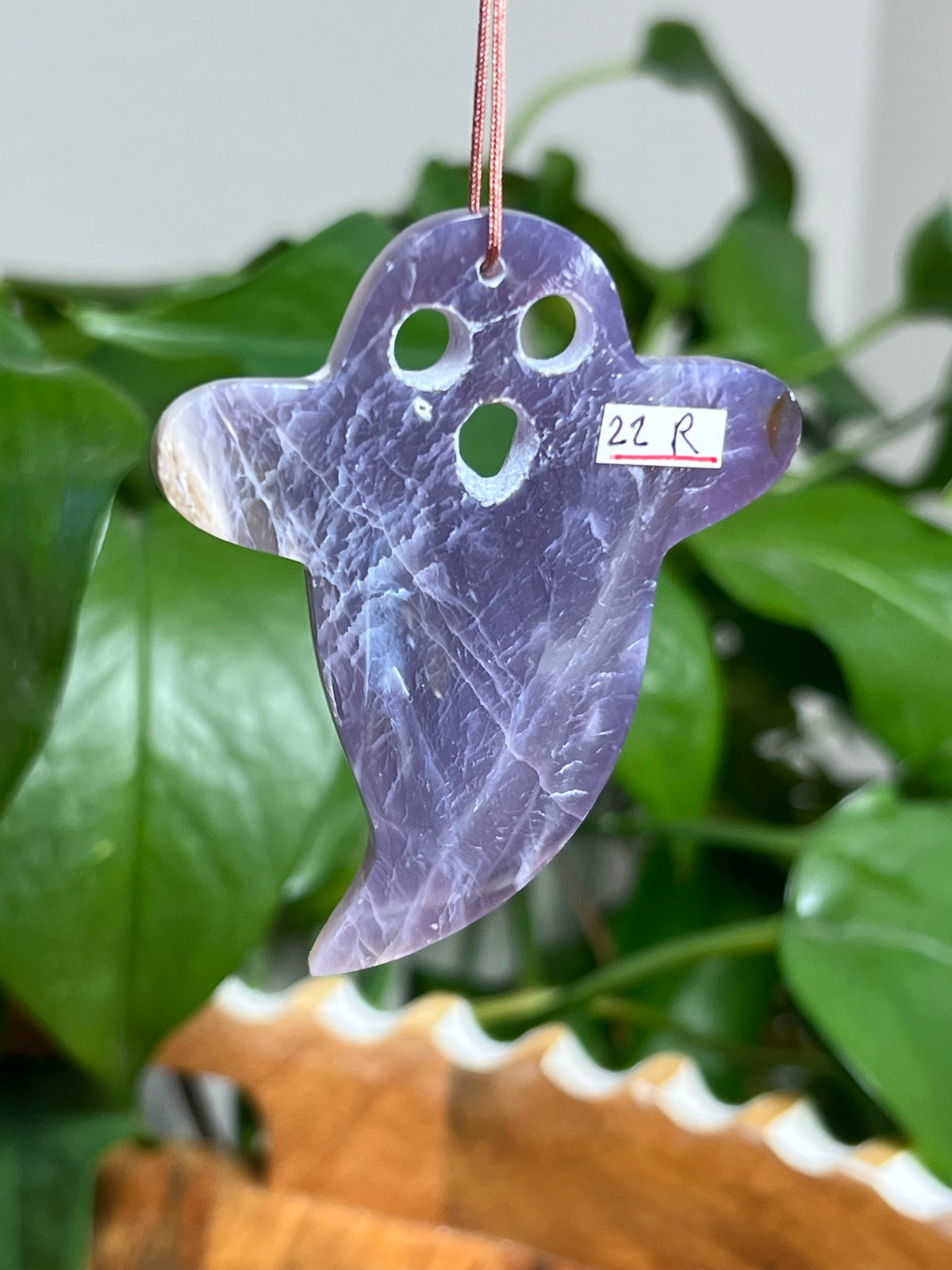 Purple Chalcedony Ghost Ornaments