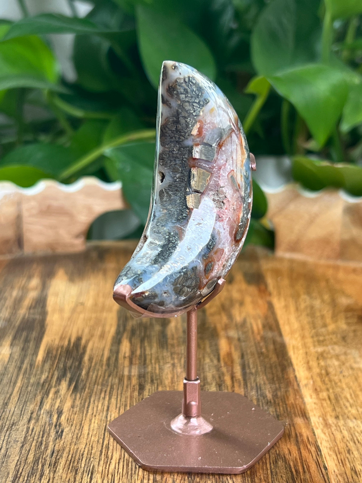 Marcasite Mini Puffy Moon: SK