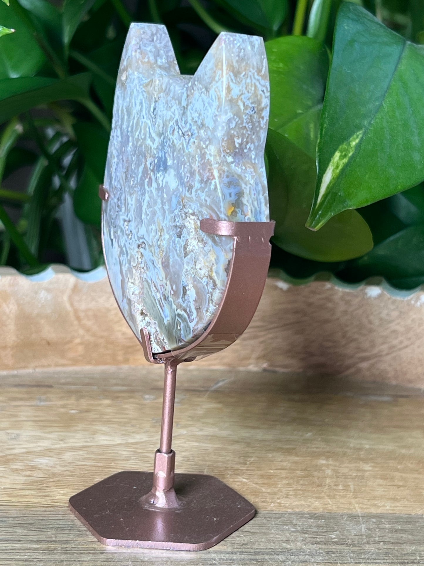 Sumatra Plume Agate Cat Head