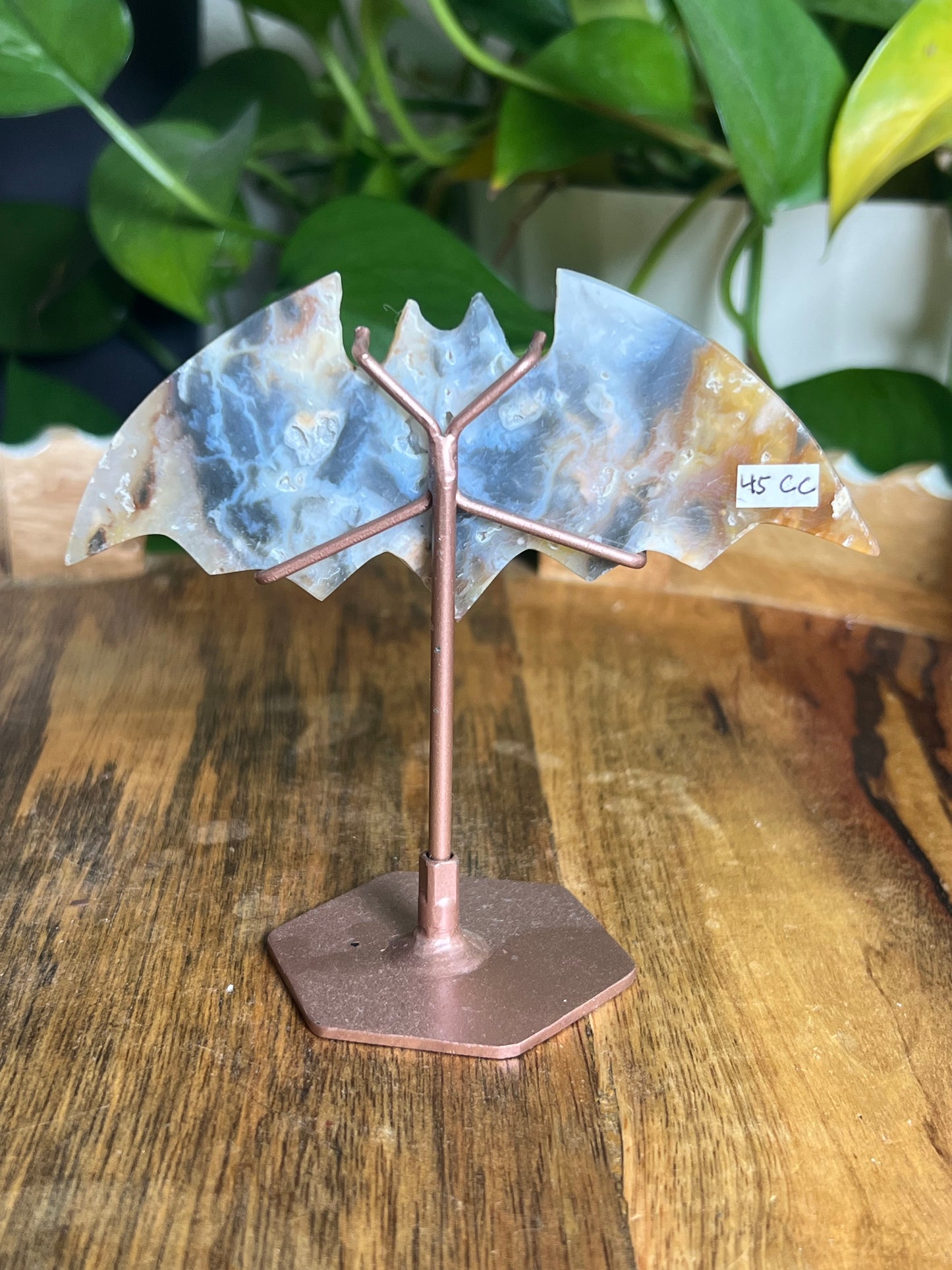 Rainbow Plume Agate Bat