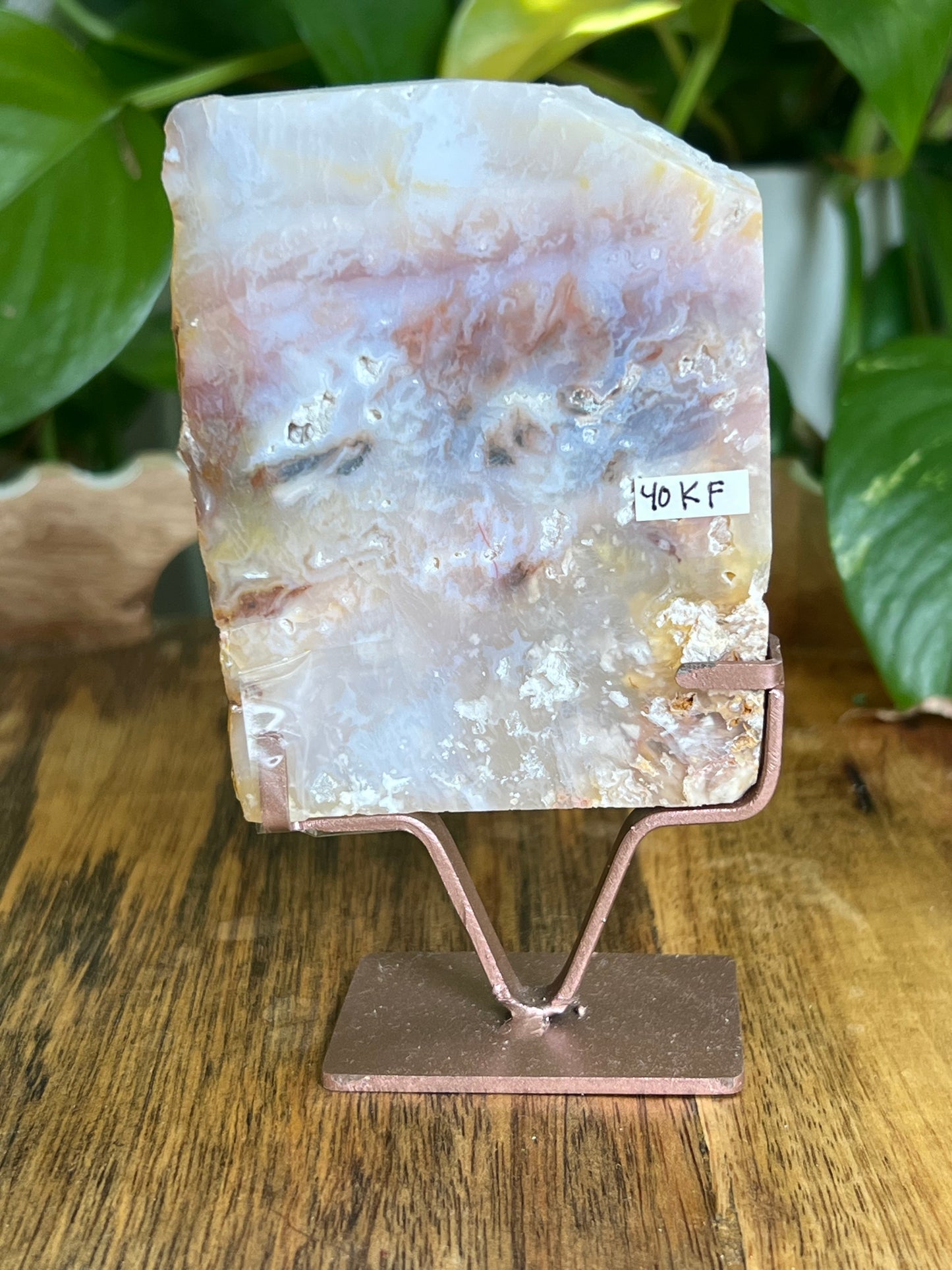 Rainbow Plume Agate Slab KF
