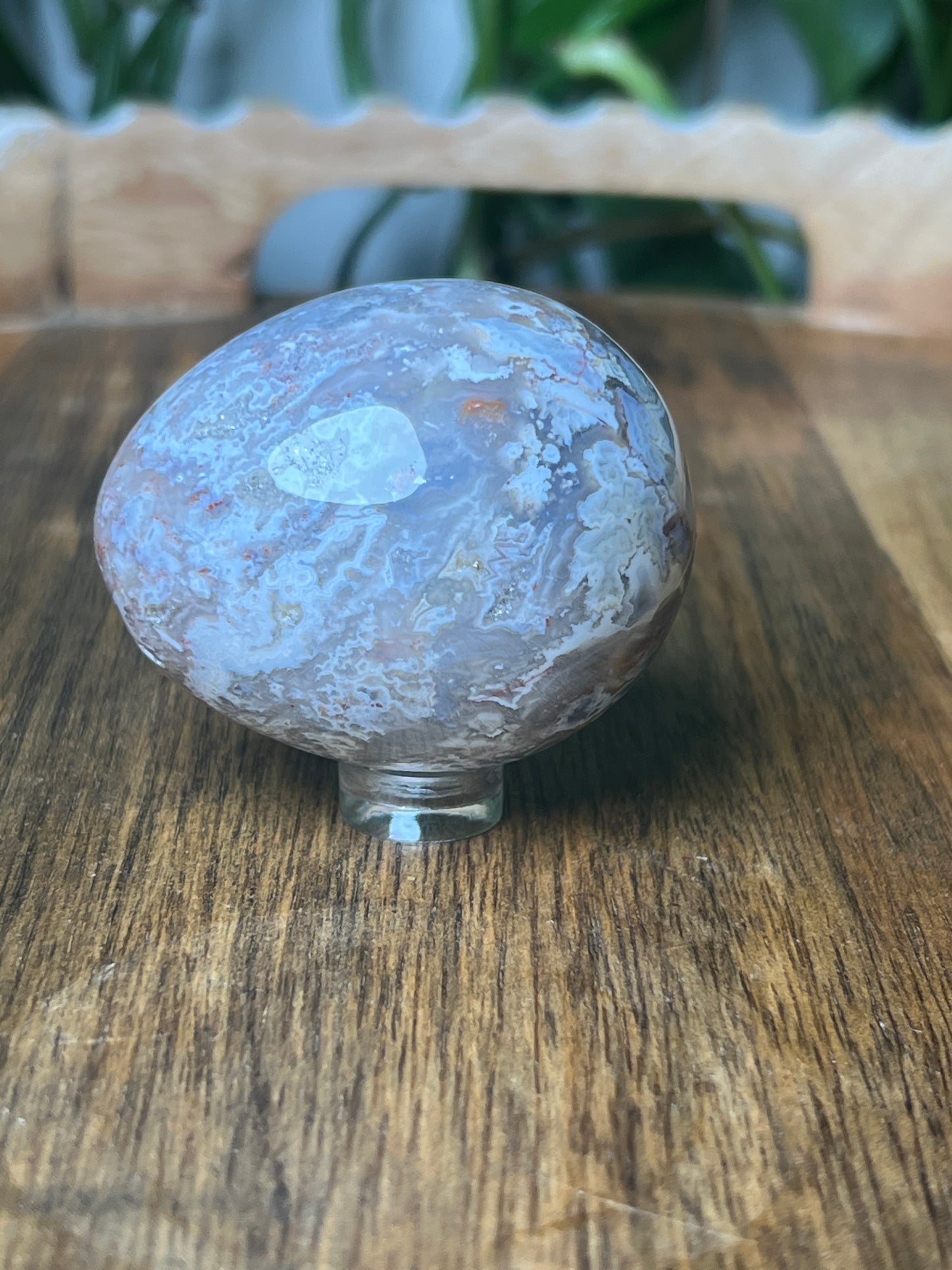 Sumatra Plume Agate Egg