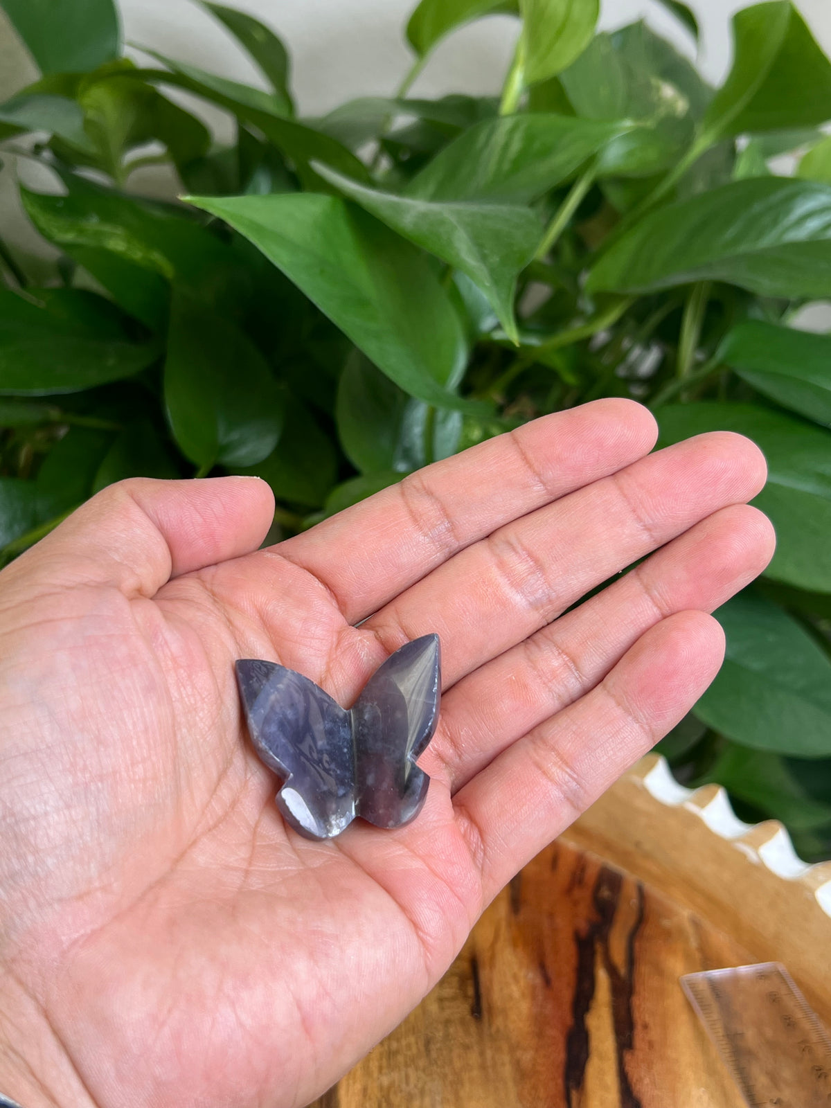 Purple Chalcedony 3D Mini Butterfly: TB