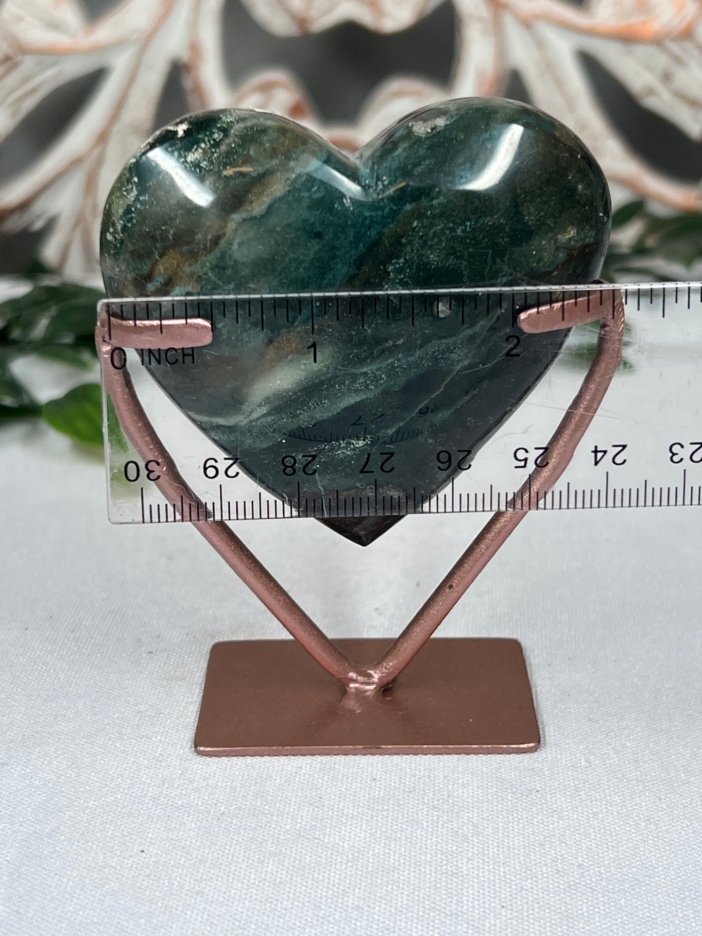 Blue Green Jasper Heart