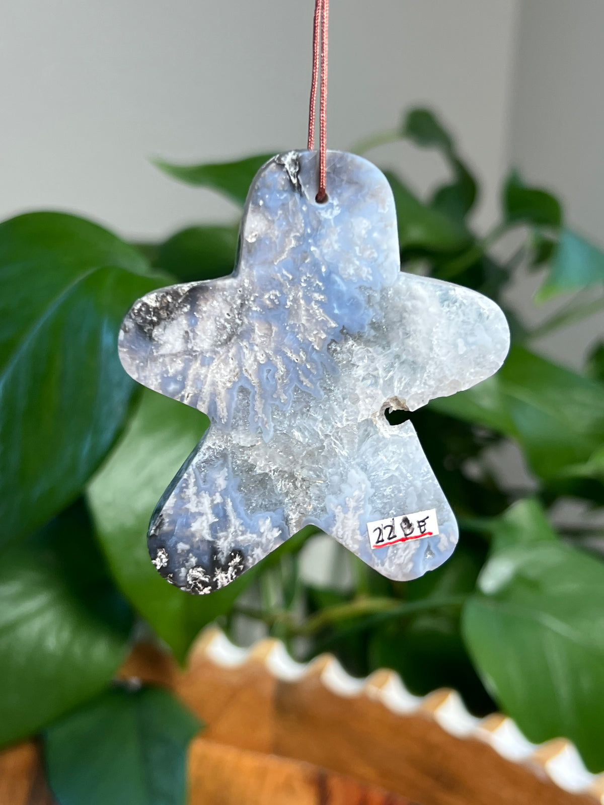 Blue Plume Agate Gingerbread Ornamets