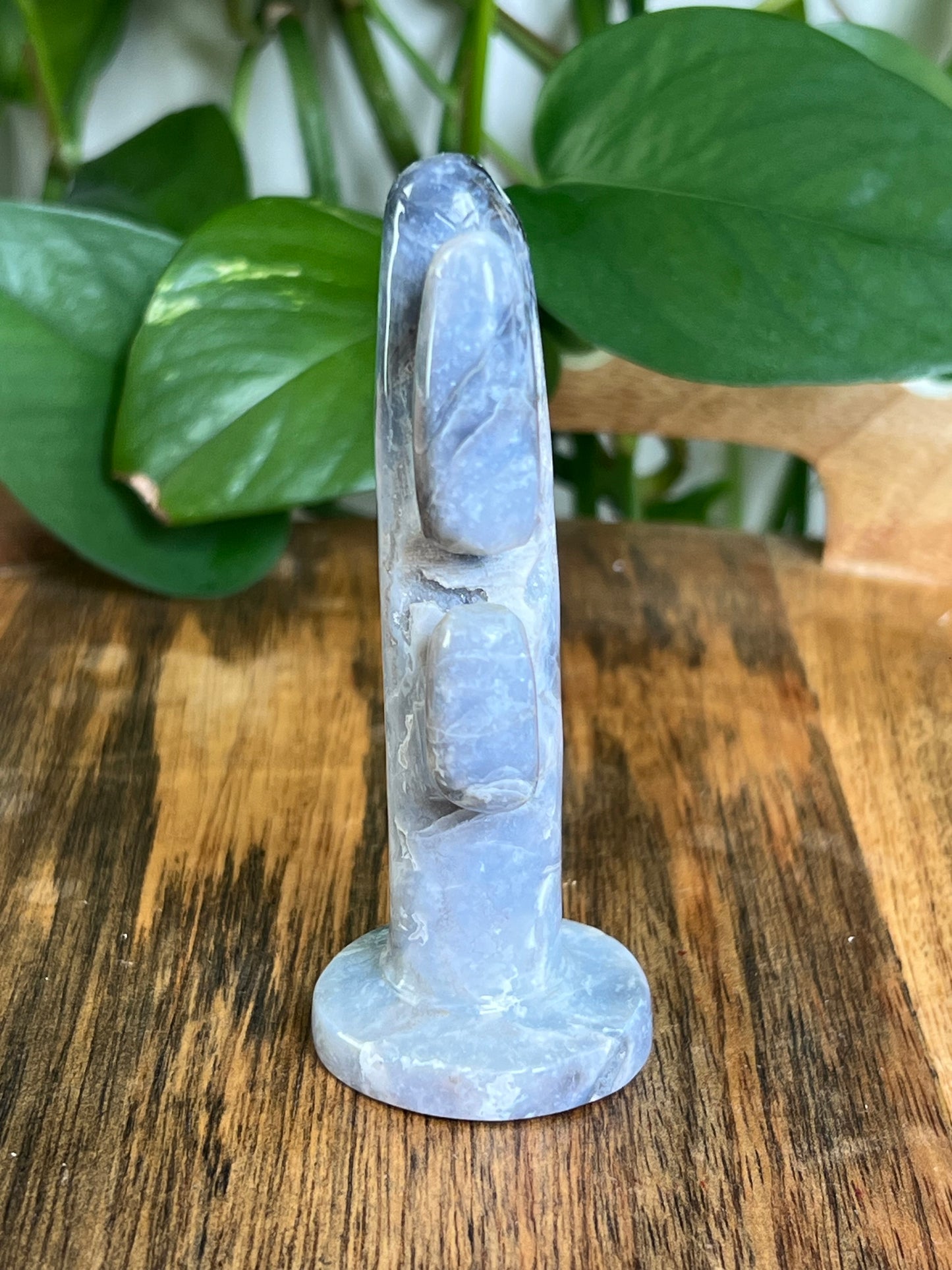 Blue Plume Agate Cactus: CB
