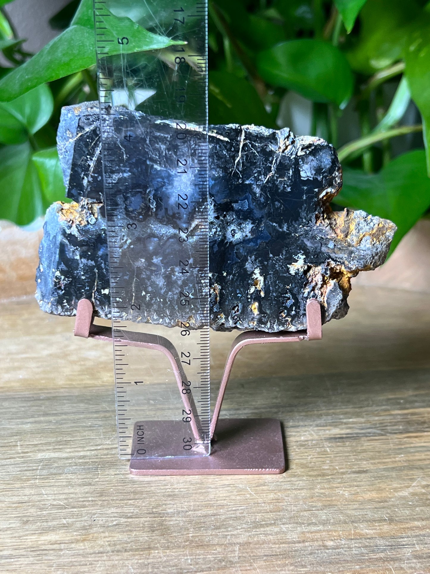 Blue Plume Agate Slab