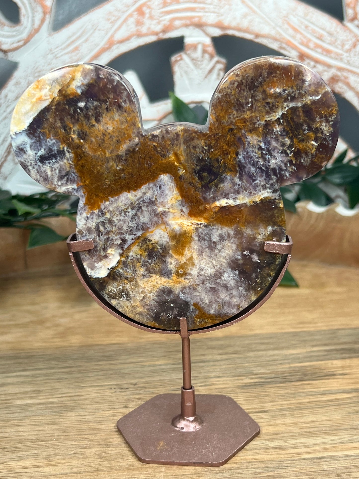 Purple Chalcedony Cat Head