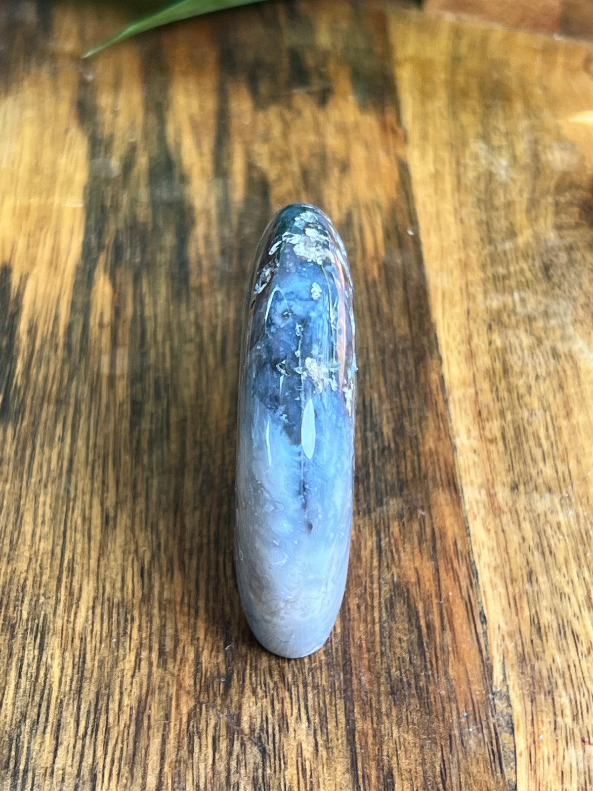 Blue Plume Agate Bear: DS