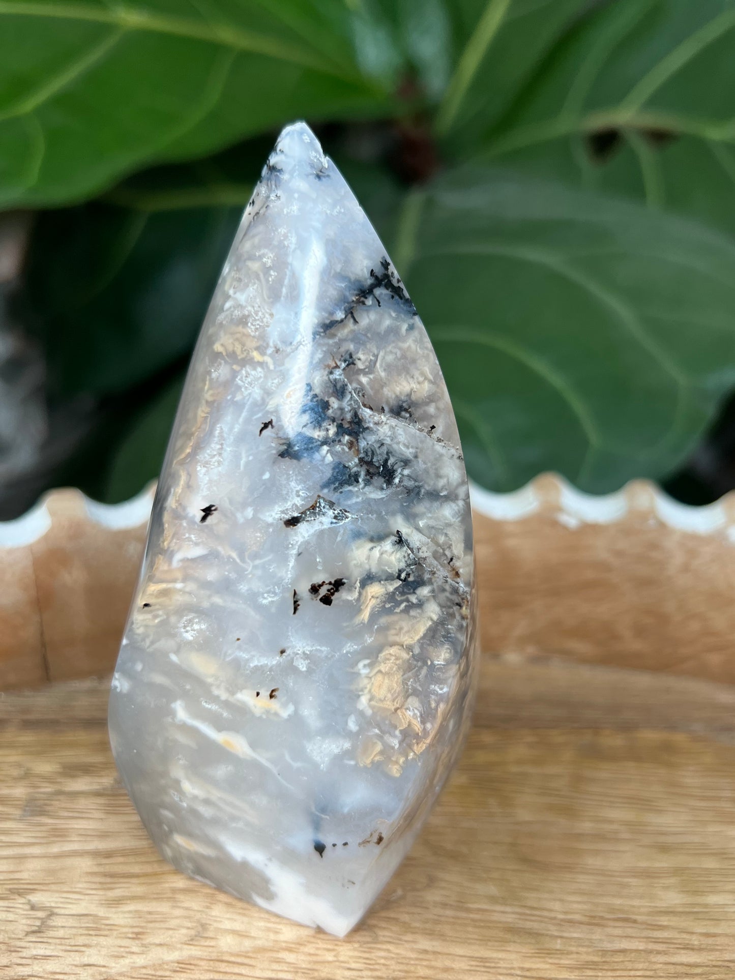 Dendritic Tiger Agate Flame