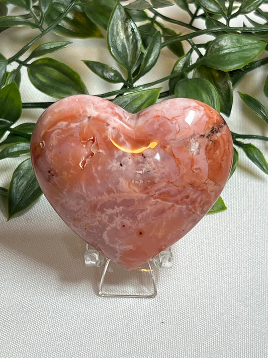 Pink Carnelian Heart
