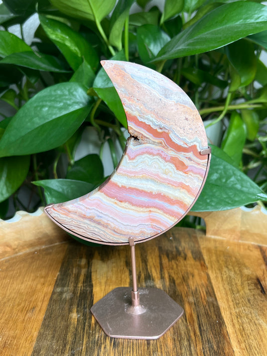Crazy Lace Agate Moon: XS