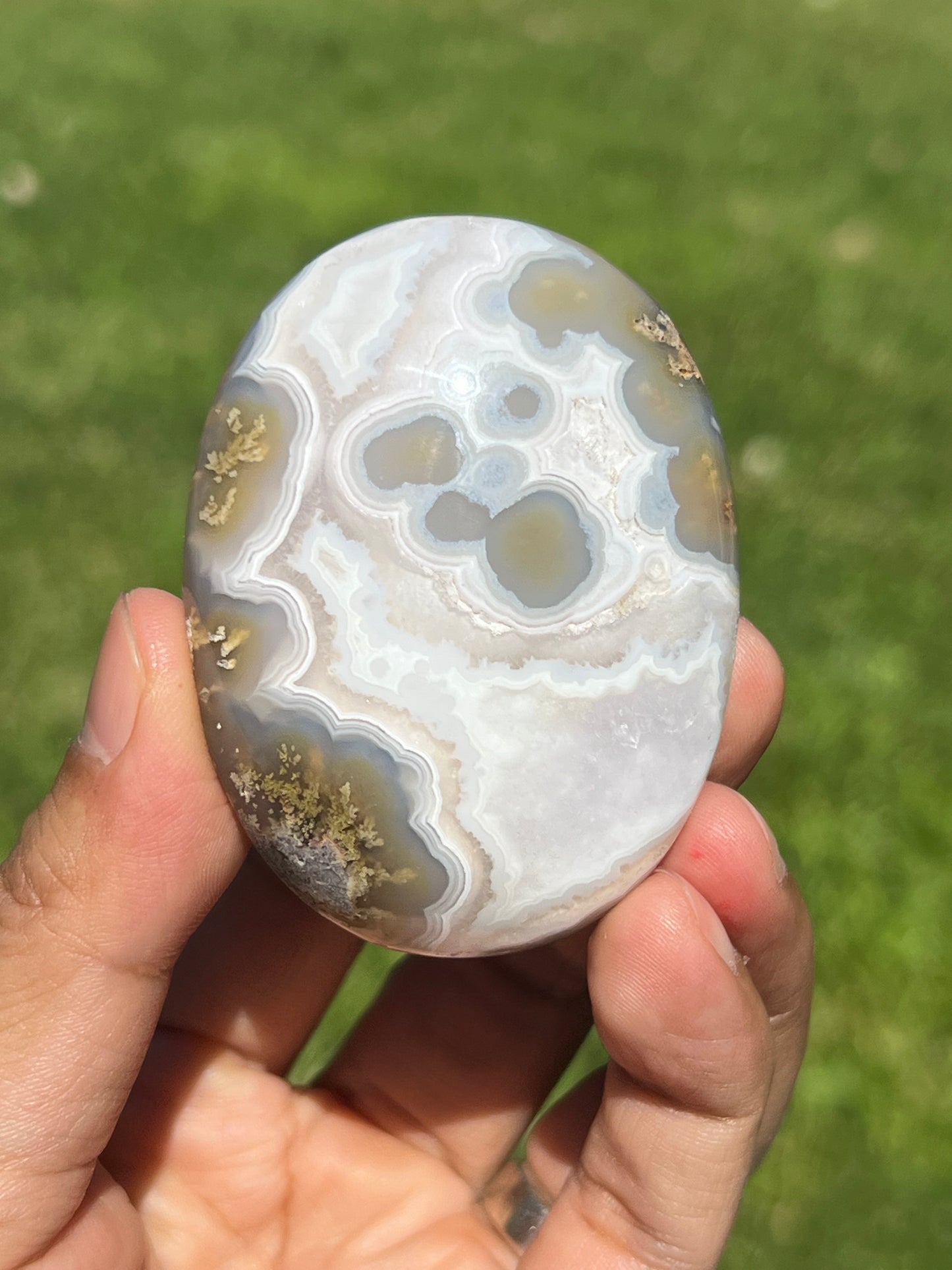 Scenic Moss Agate Palmstone RD