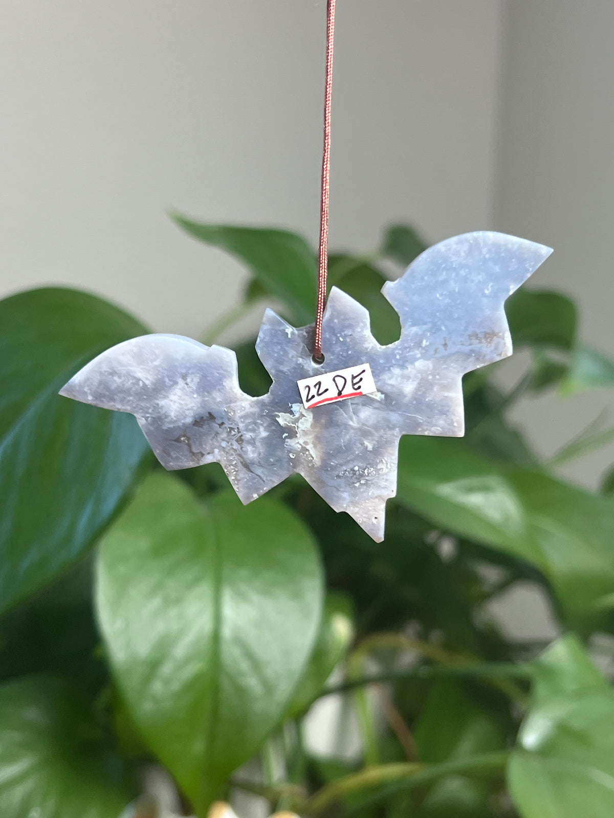 Blue Plume Agate Bat Ornaments