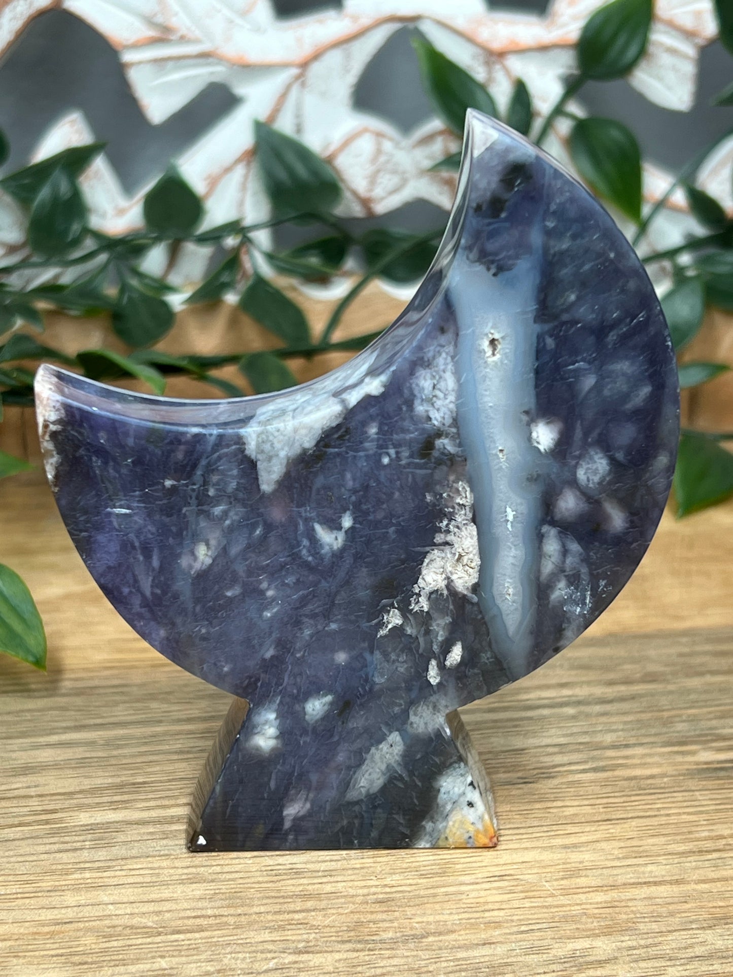 Purple Chalcedony Moon