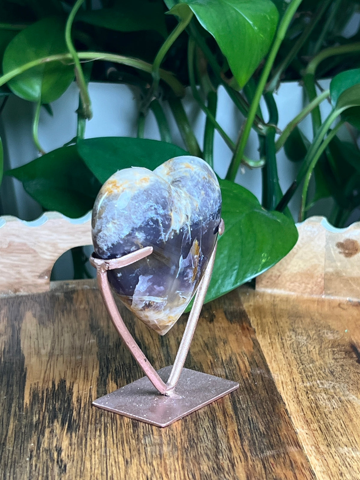 Purple Chalcedony Heart: KL