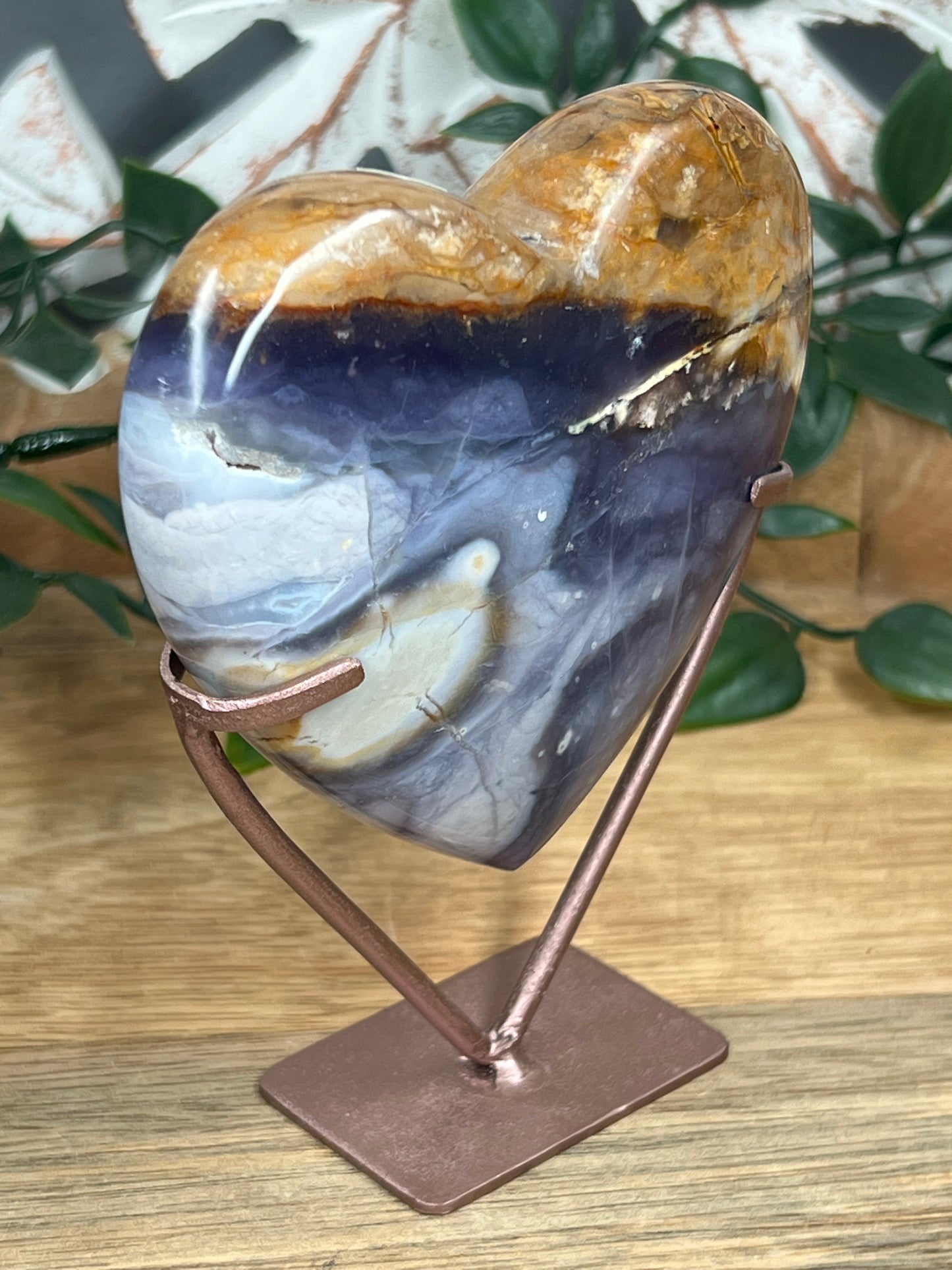 Purple Chalcedony Heart