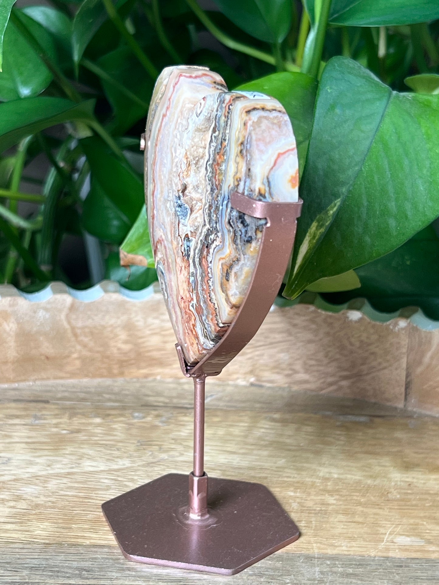 Crazy Lace Agate Heart