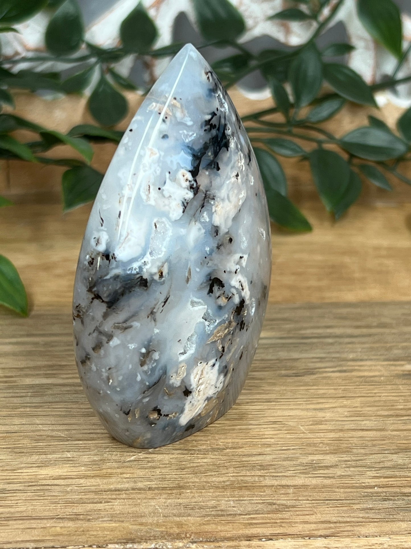Dendritic Tiger Agate Flame