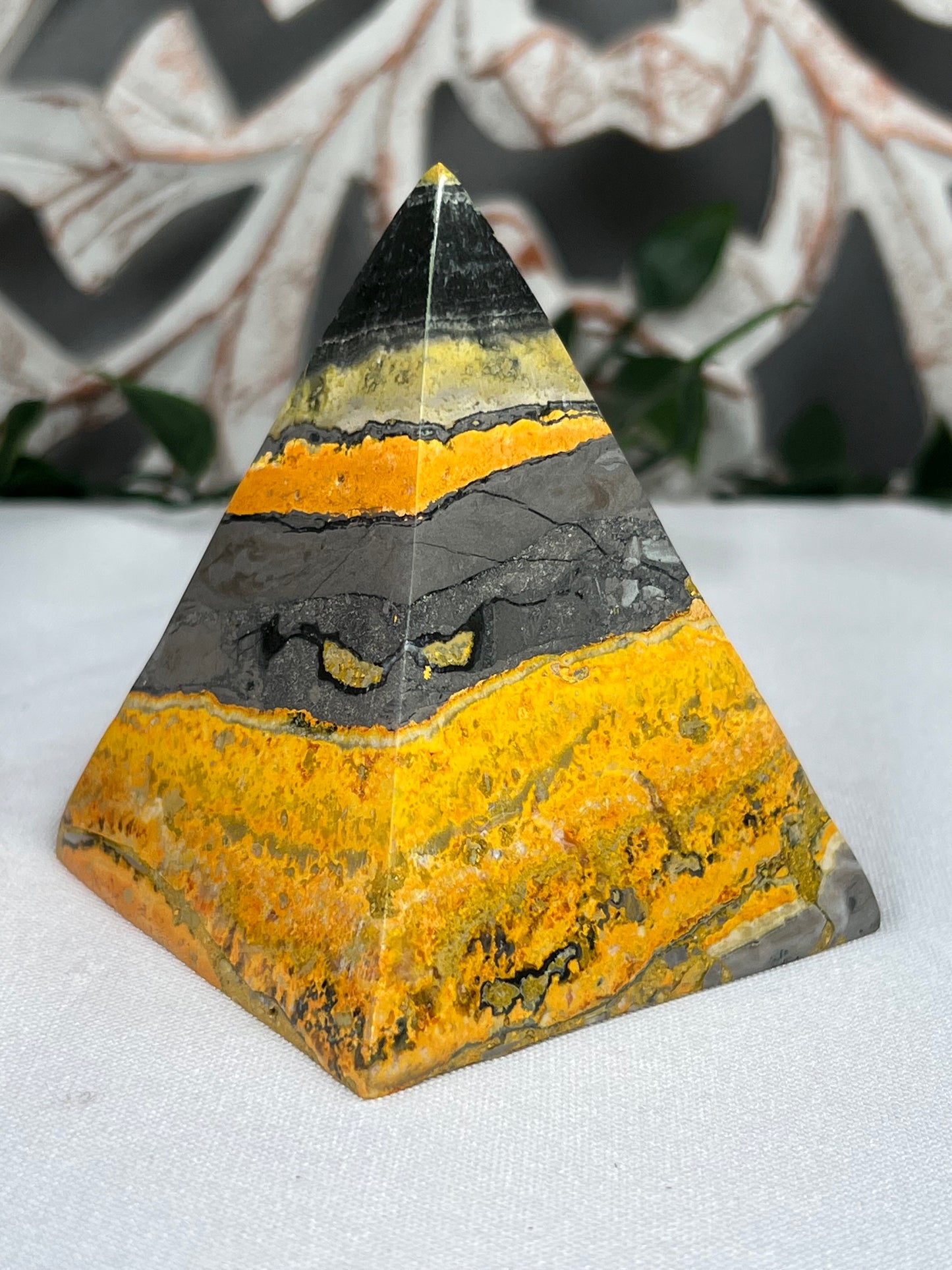 Bumblebee Jasper Pyramid