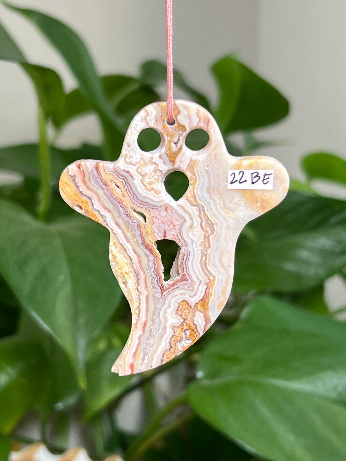 Crazy Lace Agate Ornament Ghost: BE