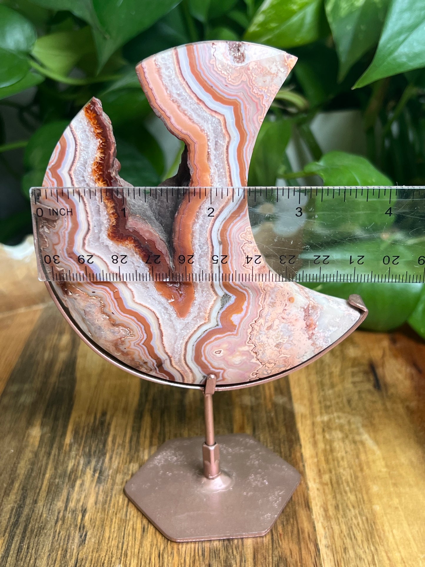Pink Crazy Lace Agate Moon
