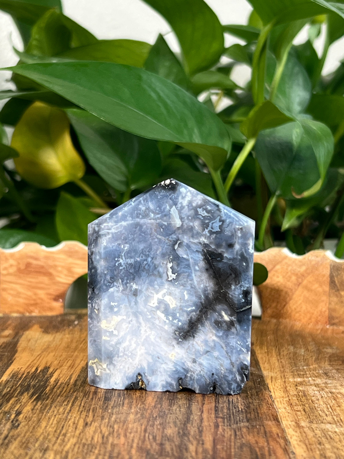 Blue Plume Agate Flat Towers